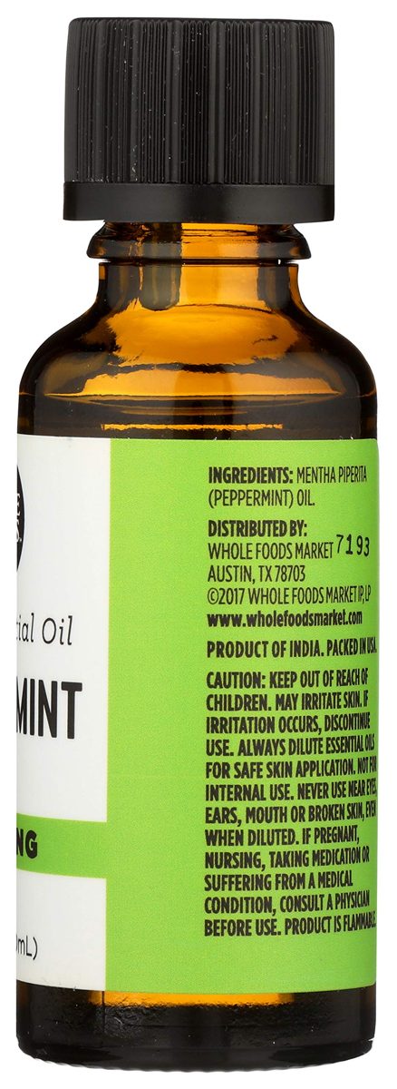Whole Foods Market, Essential Oil Peppermint, 1 Fl Oz