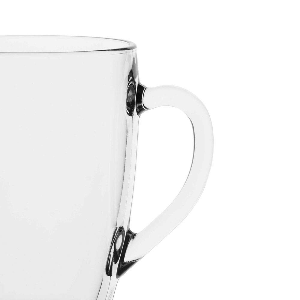 AmazonCommercial Single Wall Glass Mugs, 11.7 oz, Set of 12