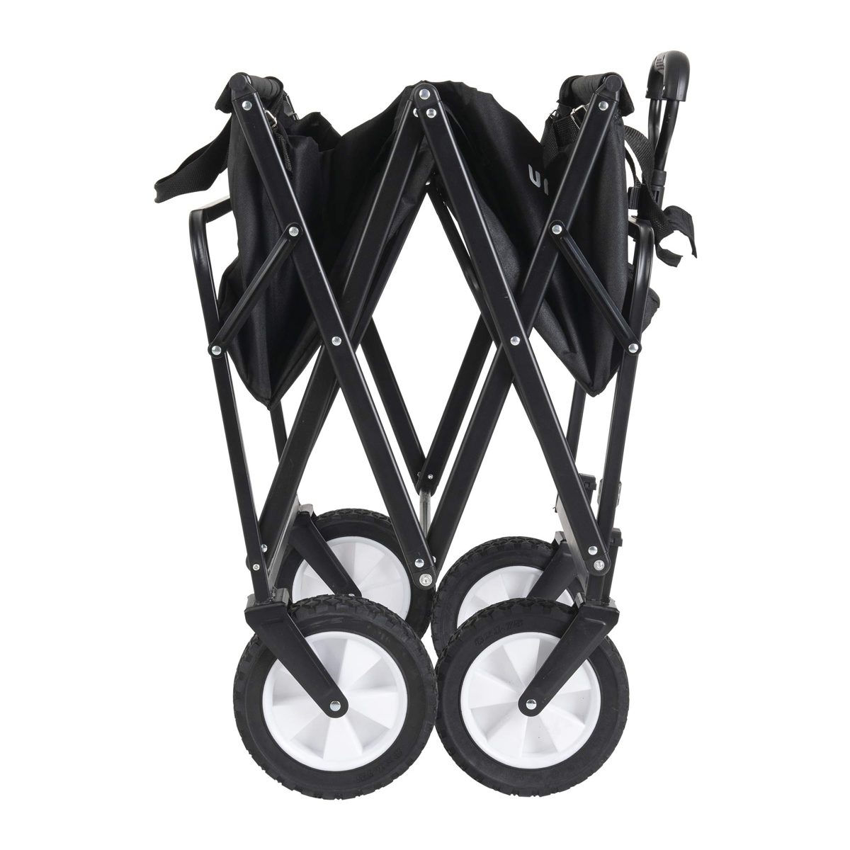 Umi. Essentials Handcart Transport Trolley with Roof Hand Trolley Transport Trolley Folding Garden Trolley