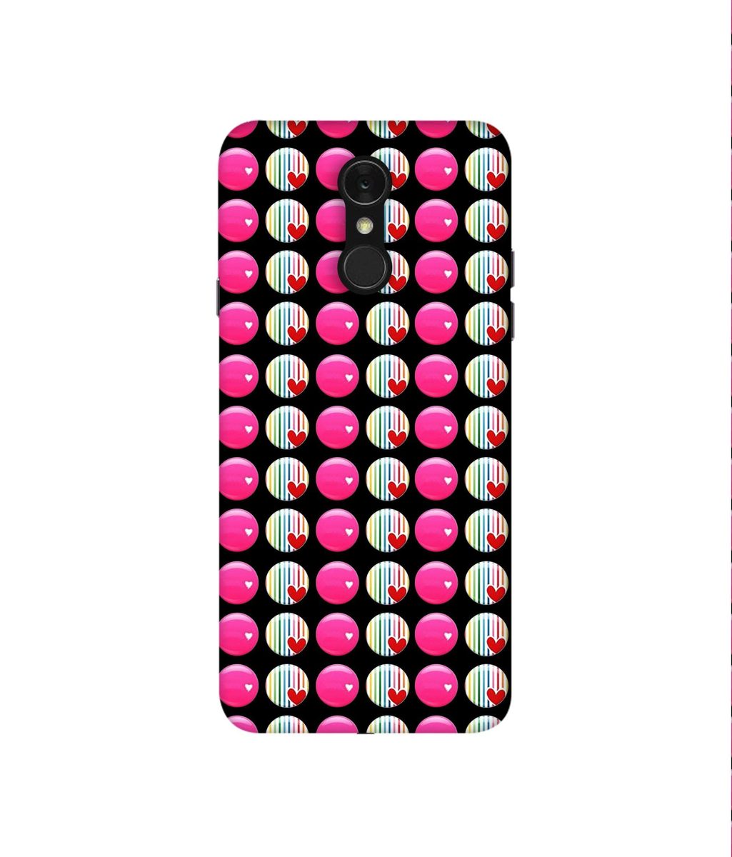 Amazon Brand - Solimo Designer Small Two Color Circle 3D Printed Hard Back Case Mobile Cover for LG Q7