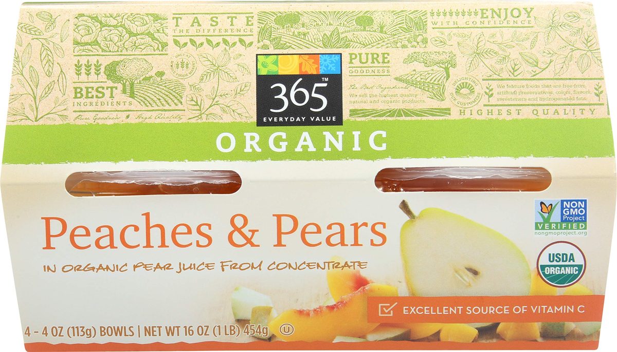365 EVERYDAY VALUE Organic Peaches And Pears, 16 OZ