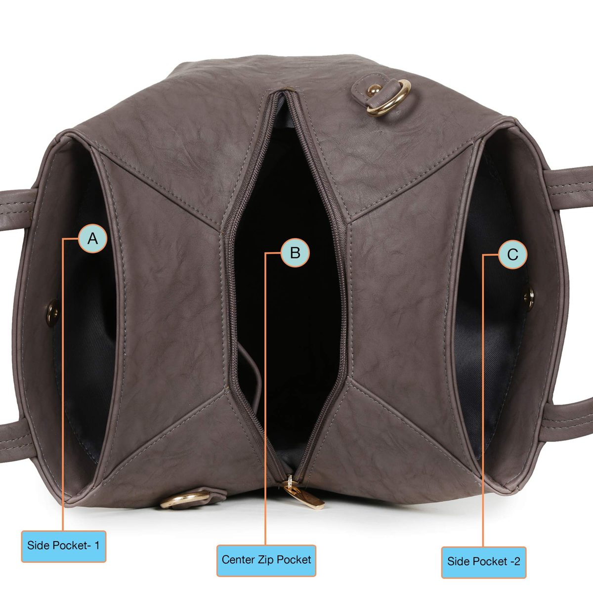 Nia & Nicole Women's Handbag (Grey)