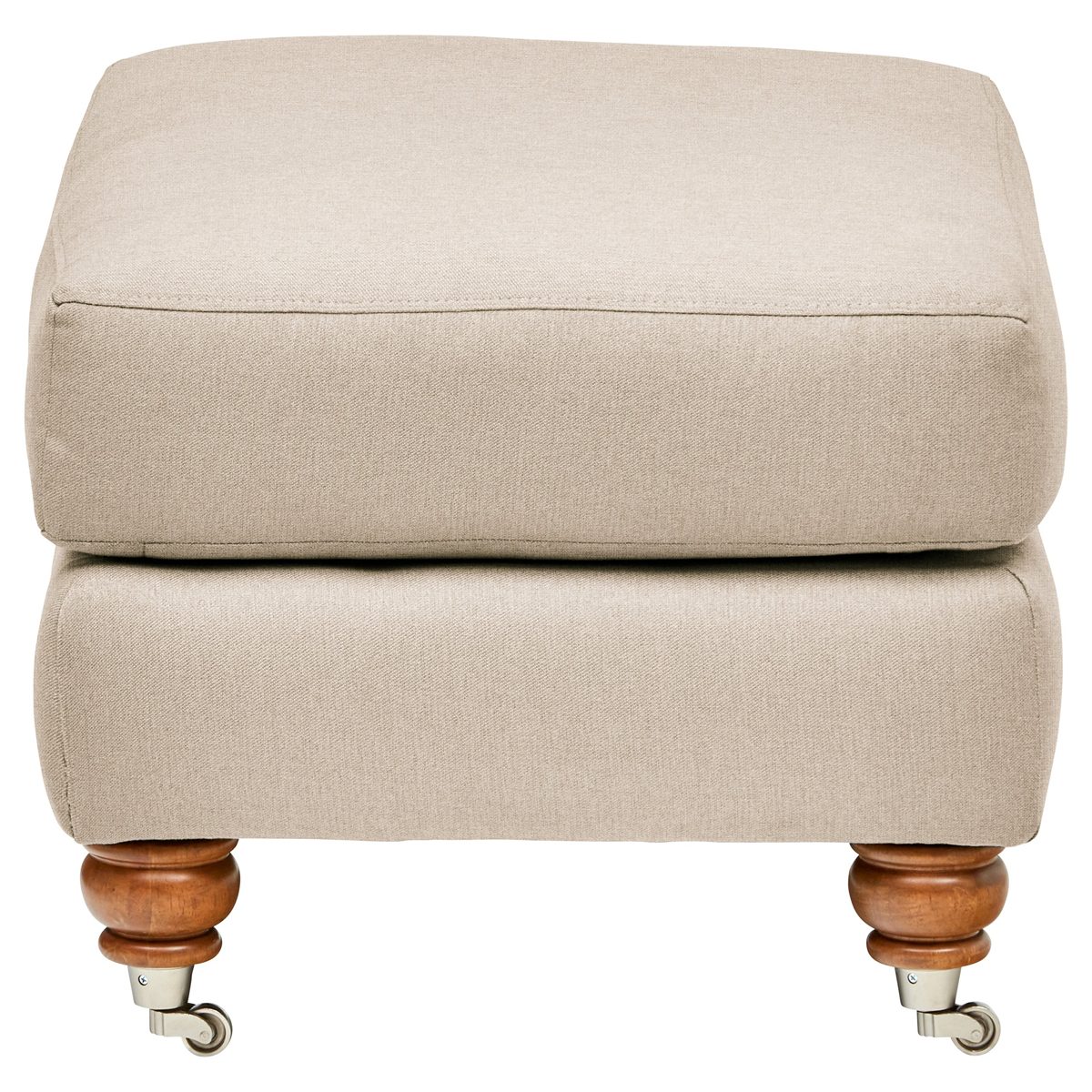 Amazon Brand – Stone & Beam Brandeberry Farmhouse Charles of London Ottoman, 31"W, Grey Linen