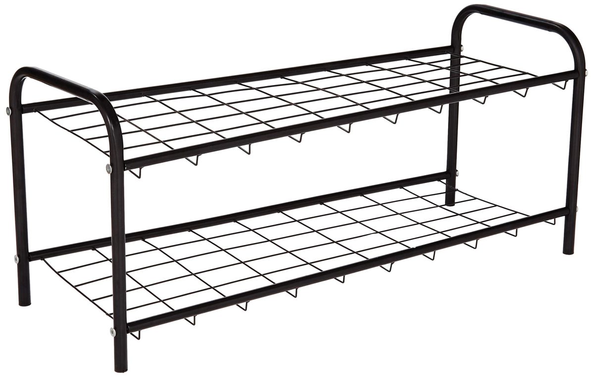 Amazon Brand - Solimo 2 Step Steel Foldable Shoe Rack