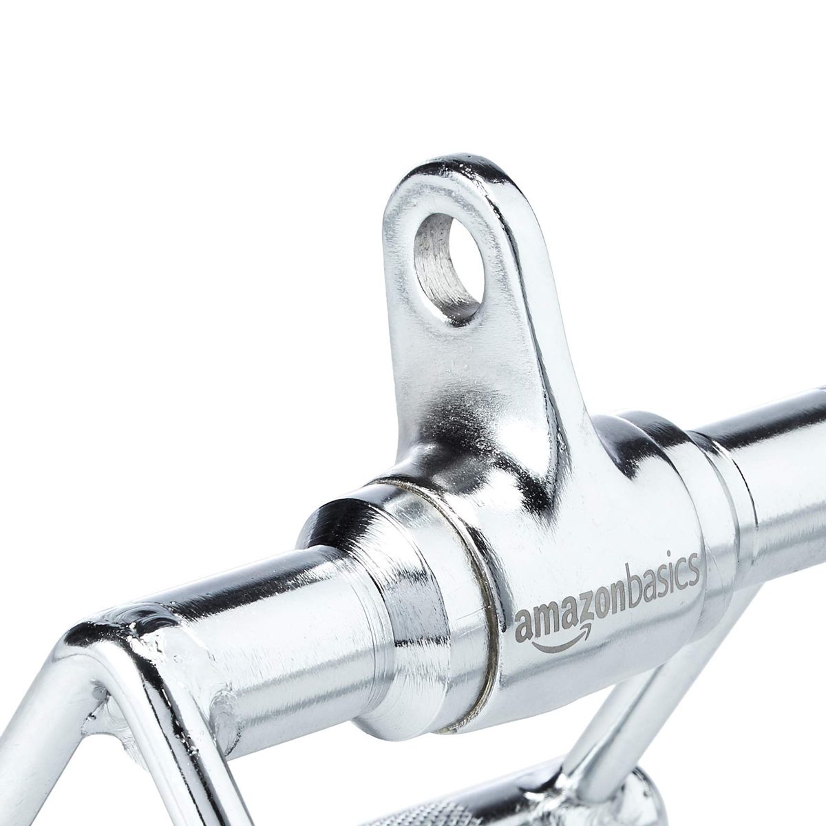 AmazonBasics Double Row Rotating Chrome Handle Exercise Weight Machine Accessories Set (Renewed)