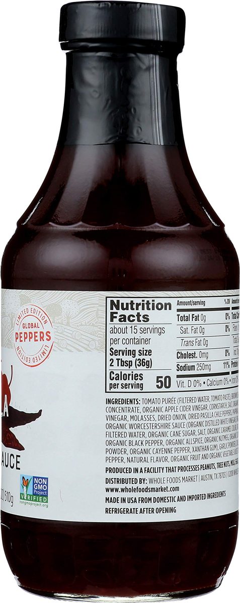 365 Everyday Value, Barbeque Sauce Cherry Pasilla, 18 Ounce