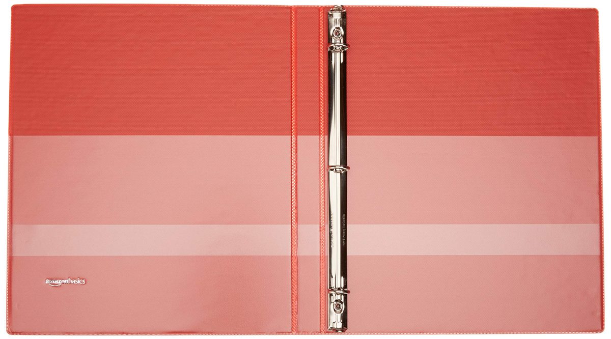 AmazonBasics Durable 1/2" Round Ring Binder, Mixed, View, 12-Pack