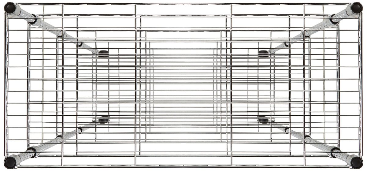 AmazonBasics 5-Shelf Shelving Unit on Wheels - Chrome