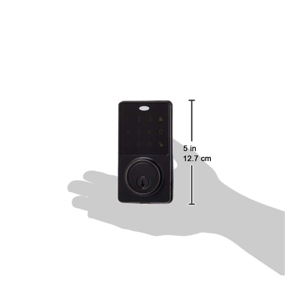 AmazonBasics Electronic Deadbolt - Modern - Oil Rubbed Bronze