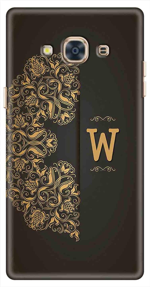 Amazon Brand - Solimo Designer Black Pattern Alphabet-W 3D Printed Hard Back Case Mobile Cover for Samsung Galaxy J3 Pro