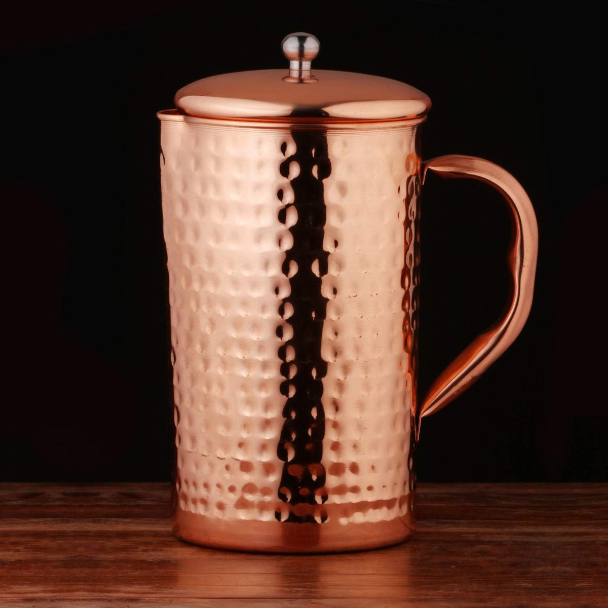 Amazon Brand - Solimo Copper Jug (Hammered, 1750ml)