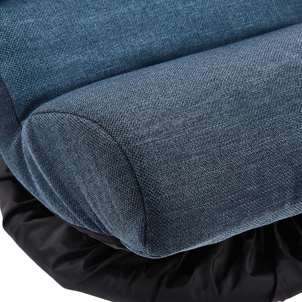 Amazonbasics Swivel Compact Adjustable Foam Floor Chair, Blue/White/Grey