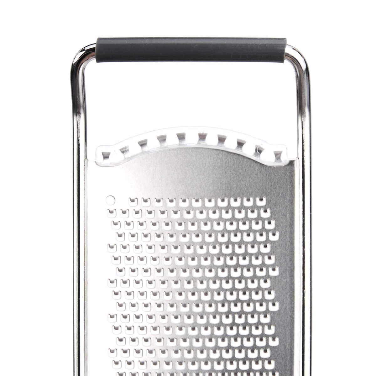 AmazonBasics Hand Zester and Grater with Wide Stainless Steel Blade, Soft Grip Handle, Grey and Green (Renewed)