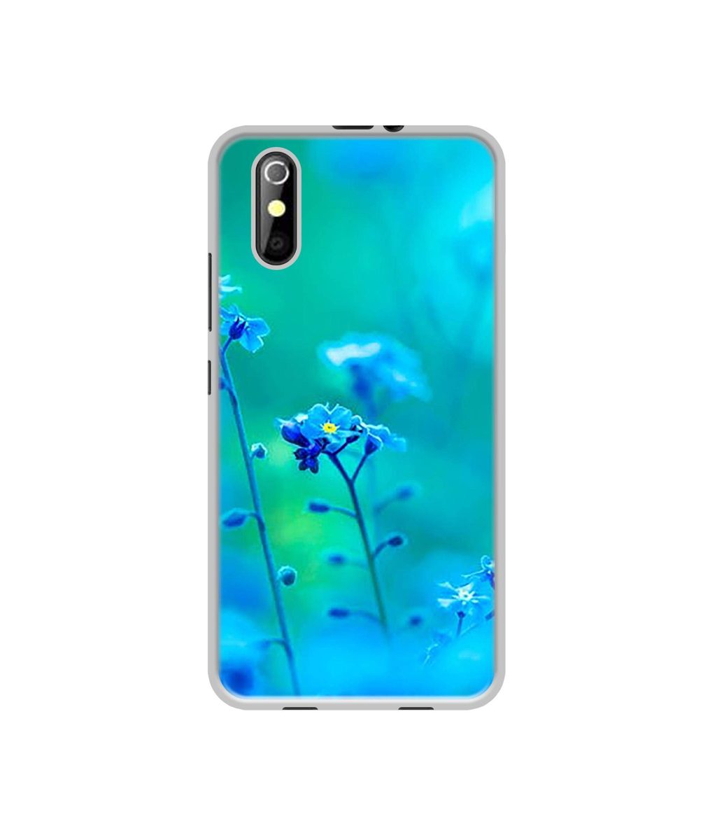 Amazon Brand - Solimo Designer Blue Flower UV Printed Soft Back Case Mobile Cover for iKall K200