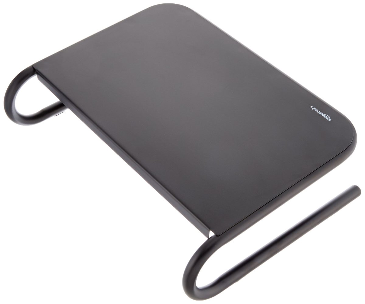 AmazonBasics Metal Monitor Stand, Black, 8-Pack