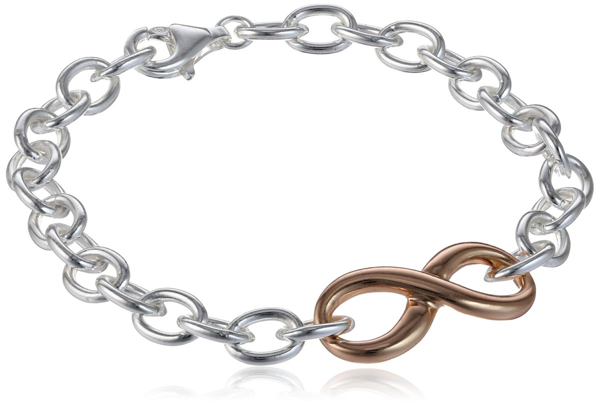 [Find] Amazon Collection Sterling Silver Pink go-rudomekkiinfinitexirinkuburesuretto, 7.5"