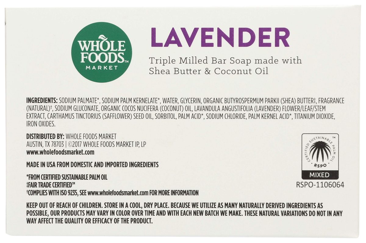 Whole Foods Market, Triple Milled Soap, Lavender, 6 oz