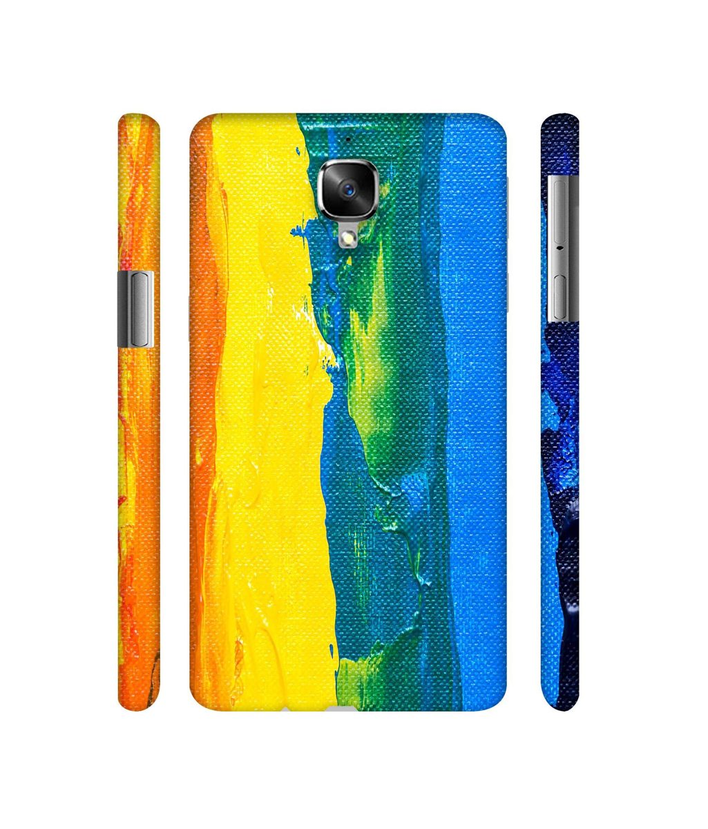 Amazon Brand - Solimo Designer Multicolor Line Color On Canvas 3D Printed Hard Back Case Mobile Cover for OnePlus 3 / OnePlus 3T