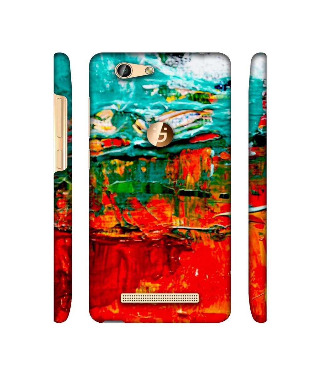 Amazon Brand - Solimo Designer Green and Orange Glass Color 3D Printed Hard Back Case Mobile Cover for Gionee F103 Pro