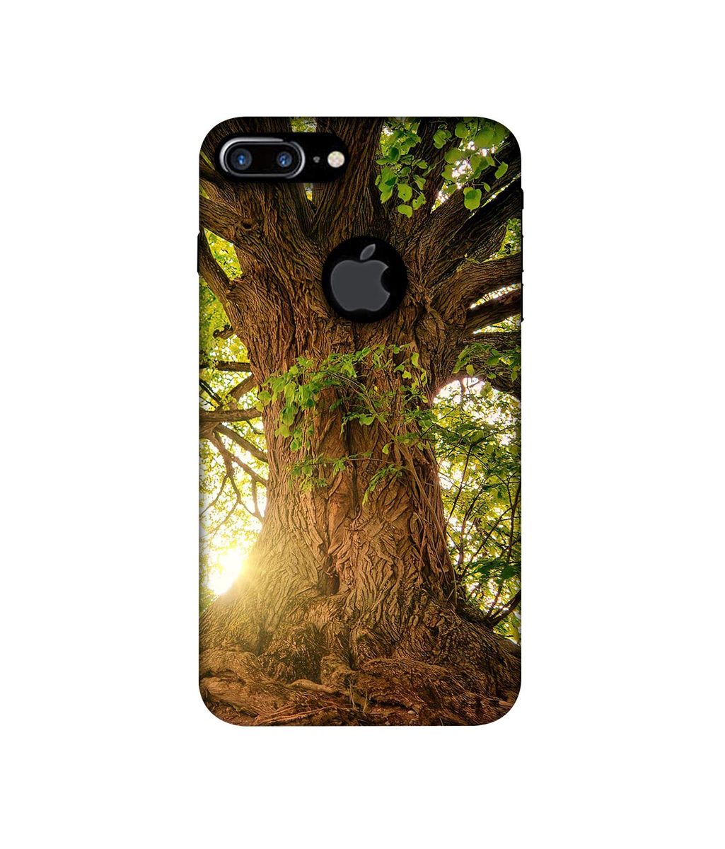 Amazon Brand - Solimo Designer Tree Trunk 3D Printed Hard Back Case Mobile Cover for Apple iPhone 7 Plus (Logo Cut)