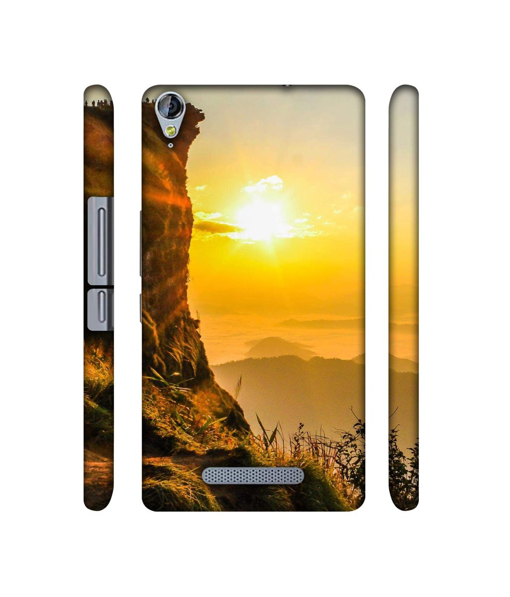 Amazon Brand - Solimo Designer Mountan Side Sun View 3D Printed Hard Back Case Mobile Cover for Micromax Canvas Juice 3Plus Q394
