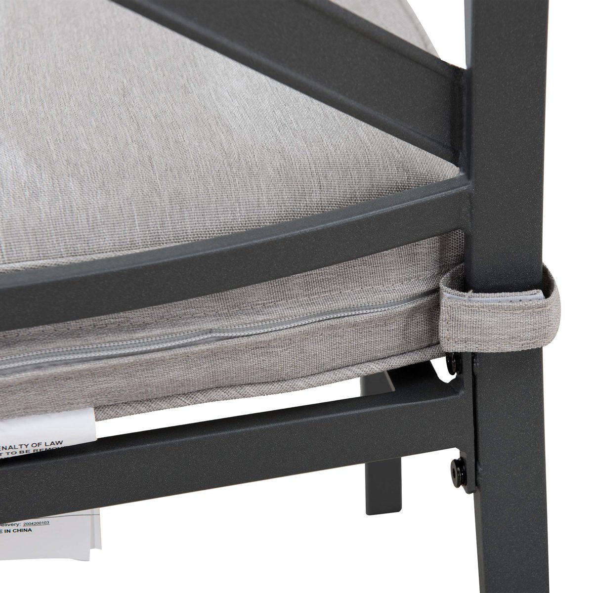 Amazon Brand - Ravenna Home Archer Steel-Framed Outdoor Patio Dining Chairs, Set of 2, 35"H, Gray (Renewed)