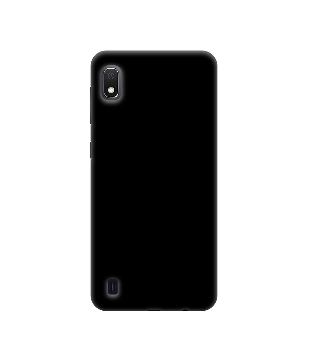 Amazon Brand - Solimo Designer Solid Black 3D Printed Hard Back Case Mobile Cover for Samsung Galaxy A10