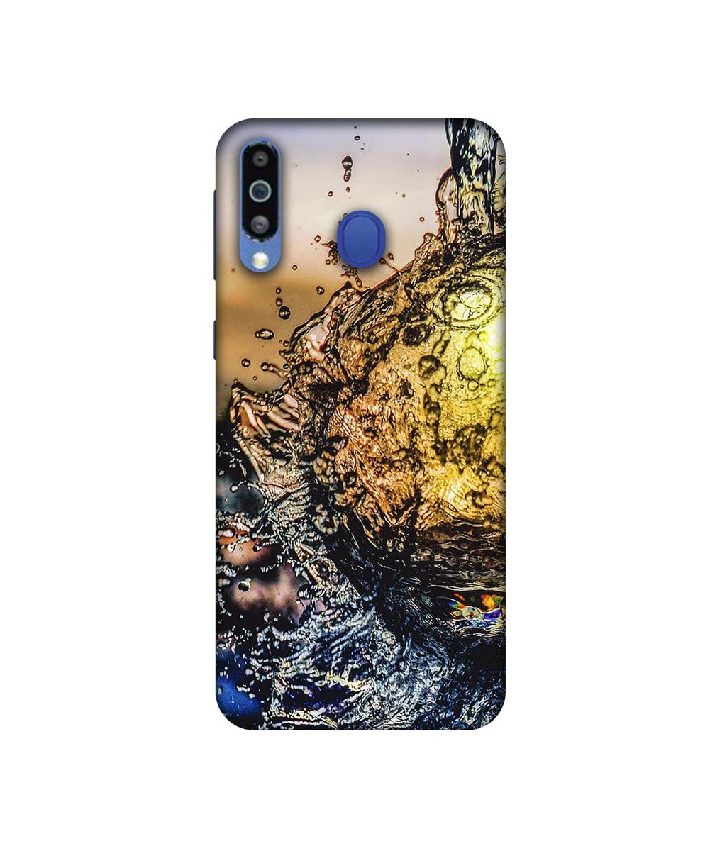 Amazon Brand - Solimo Designer Water Drop Reflection 3D Printed Hard Back Case Mobile Cover for Samsung Galaxy M21