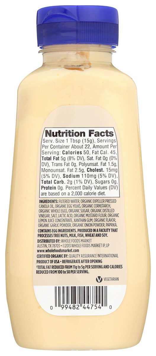 365 Everyday Value, Organic Light Mayo, 11.2 fl oz