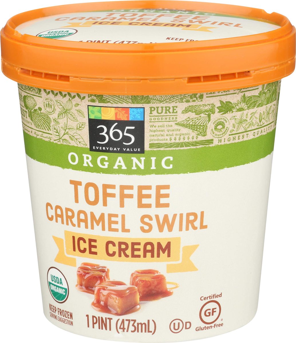 365 Everyday Value, Organic Caramel Toffee Crunch Ice Cream, 16 oz