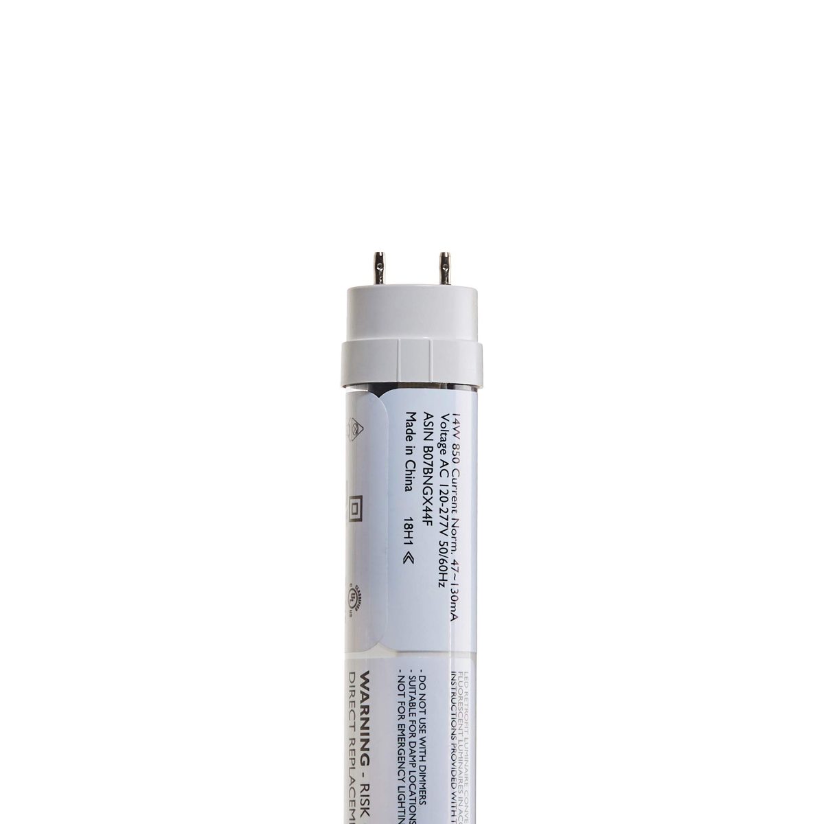 AmazonBasics Commercial Grade LED Tube Light - DLC Certified, 5000K, T8/T10/T12 Compatible, Daylight, 4-Foot, 4-Pack