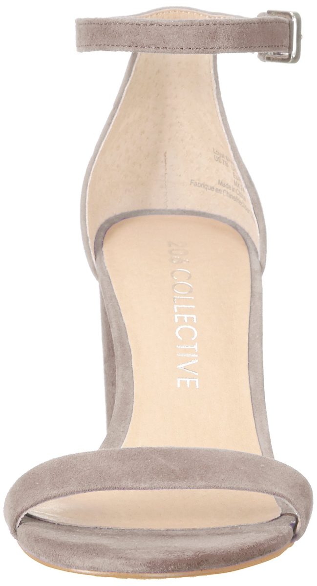 206 Collective Amazon Brand Women's Loyal Block Heel Dress Sandal-High Heeled, Blush Suede, 6.5 B US