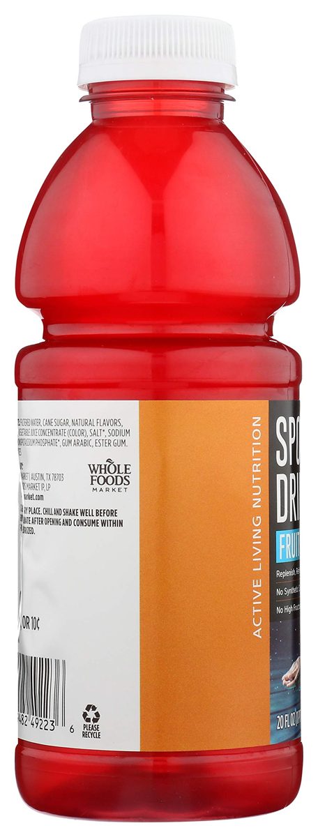 Whole Foods Market, Sports Drink, Fruit Punch, 20 Fl Oz