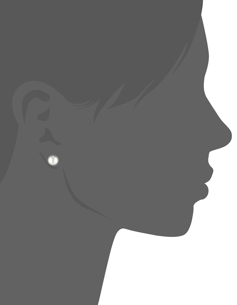 Amazon Essentials Sterling Silver Polished Ball Stud Earrings (9mm)