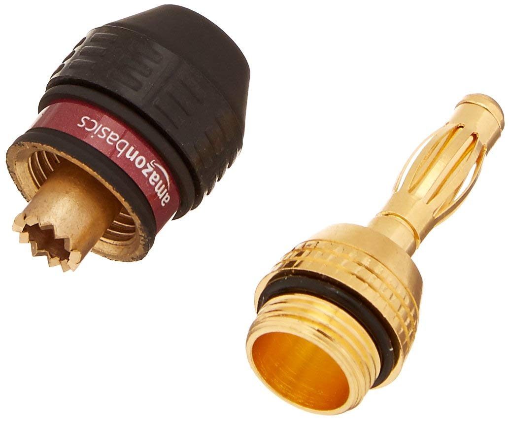 AmazonBasics Speaker Connector Banana Plugs - 6 pairs (Renewed)