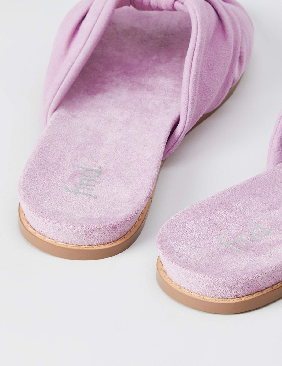 find. Womens^Women's Knot Footbed, Pink Pink Lavender, 9.5 us
