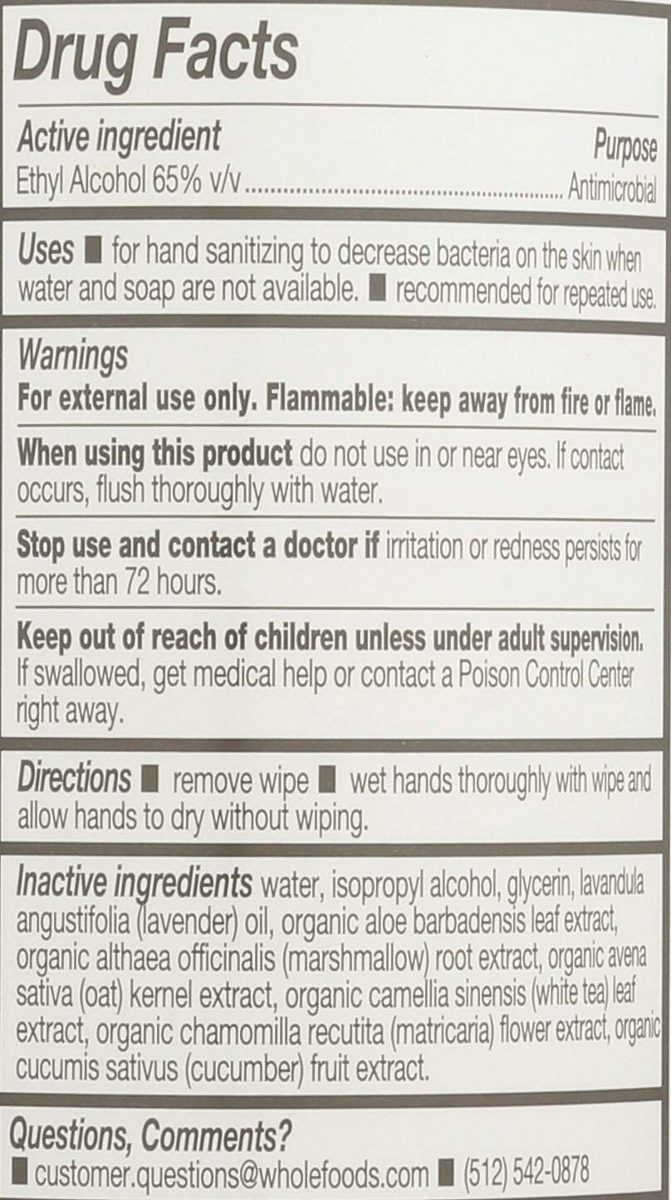 365 Everyday Value, Hand Sanitizer Wipes, Lavender, 40 ct