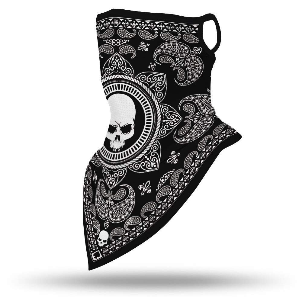Taloyone Face Mask Bandanas Neck Gaiter Ear Loops Face Balaclava Non Slip Light Cool Breathable for Sun Wind Dust Bandana Men Women Neck Gaiter Mask Protection Headwear Headband, Pattern 12