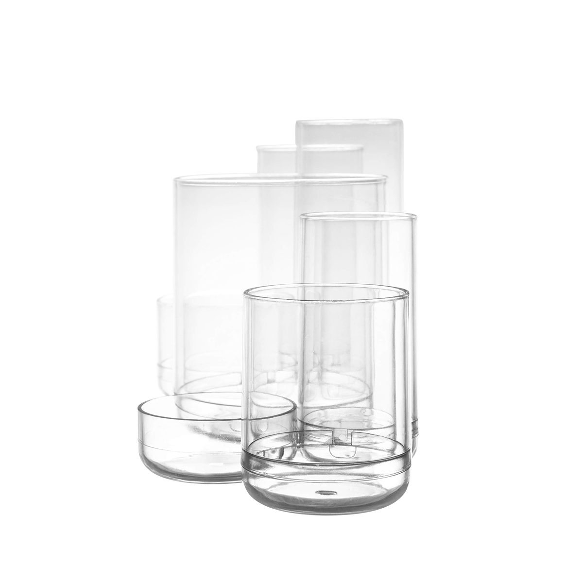 AmazonBasics Round Acrylic Cosmetic Makeup Organizer Storage for Brushes, Large