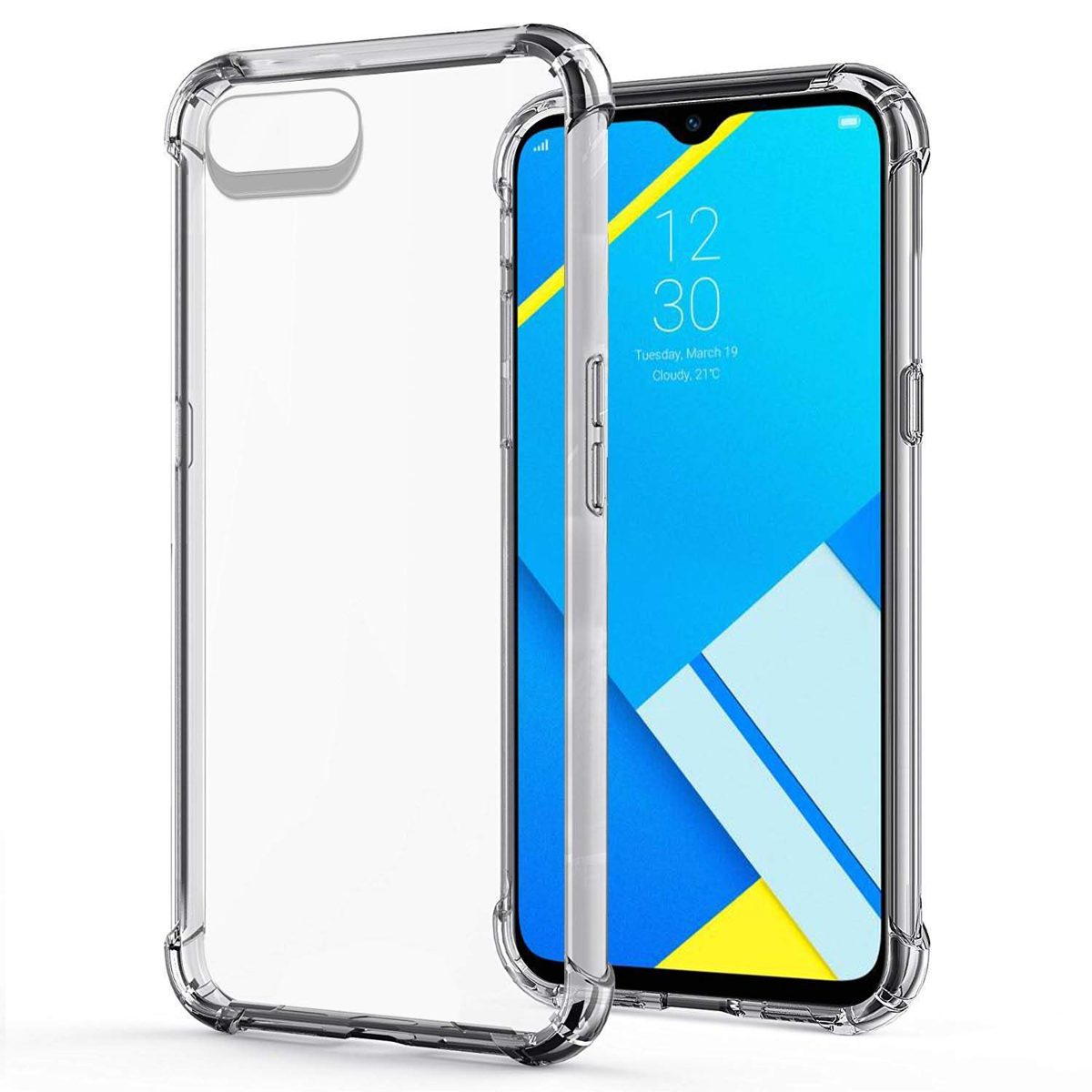 (Renewed) AmazonBrand - Solimo Mobile Cover (Soft & Flexible Back case) for Realme C2 (Transparent)