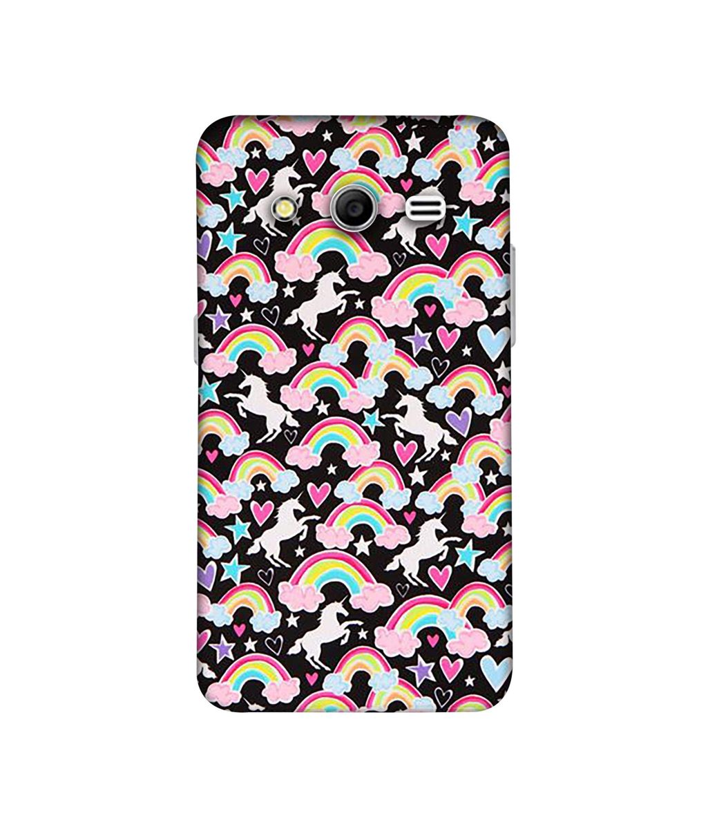 Amazon Brand - Solimo Designer Unicorn Texture 3D Printed Hard Back Case Mobile Cover for Samsung Galaxy Core 2 G355H