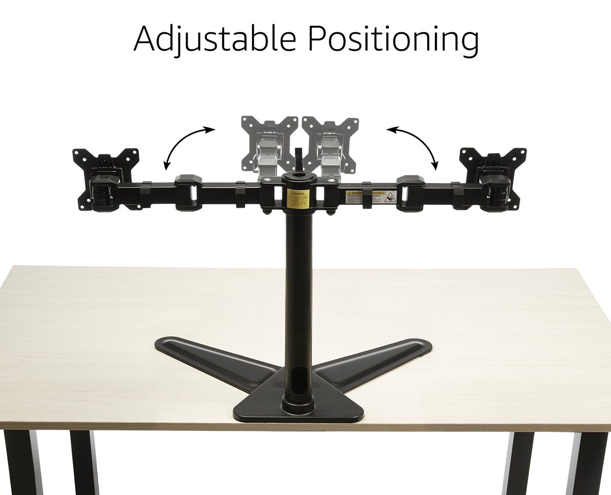 AmazonBasics Dual LCD Monitor Stand - Free Standing Mount, Steel