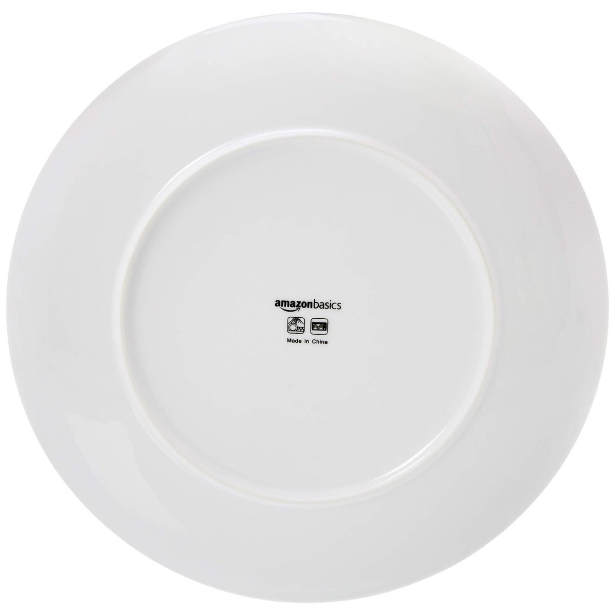 (Renewed) AmazonBasics 18-Piece Dinnerware Set - White Embossed Porcelain
