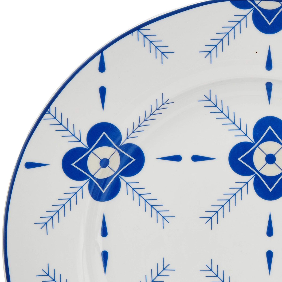 Amazon Brand - Solimo 12 Piece Dinnerware Set (Blue Floral)