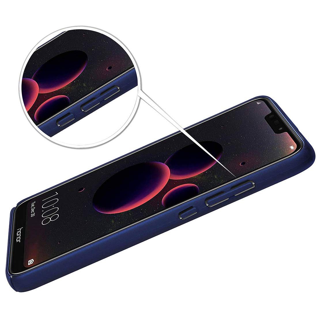 Amazon Brand - Solimo Mobile Cover (Hard Back & Slim) for Huawei Honor 8C (Blue)