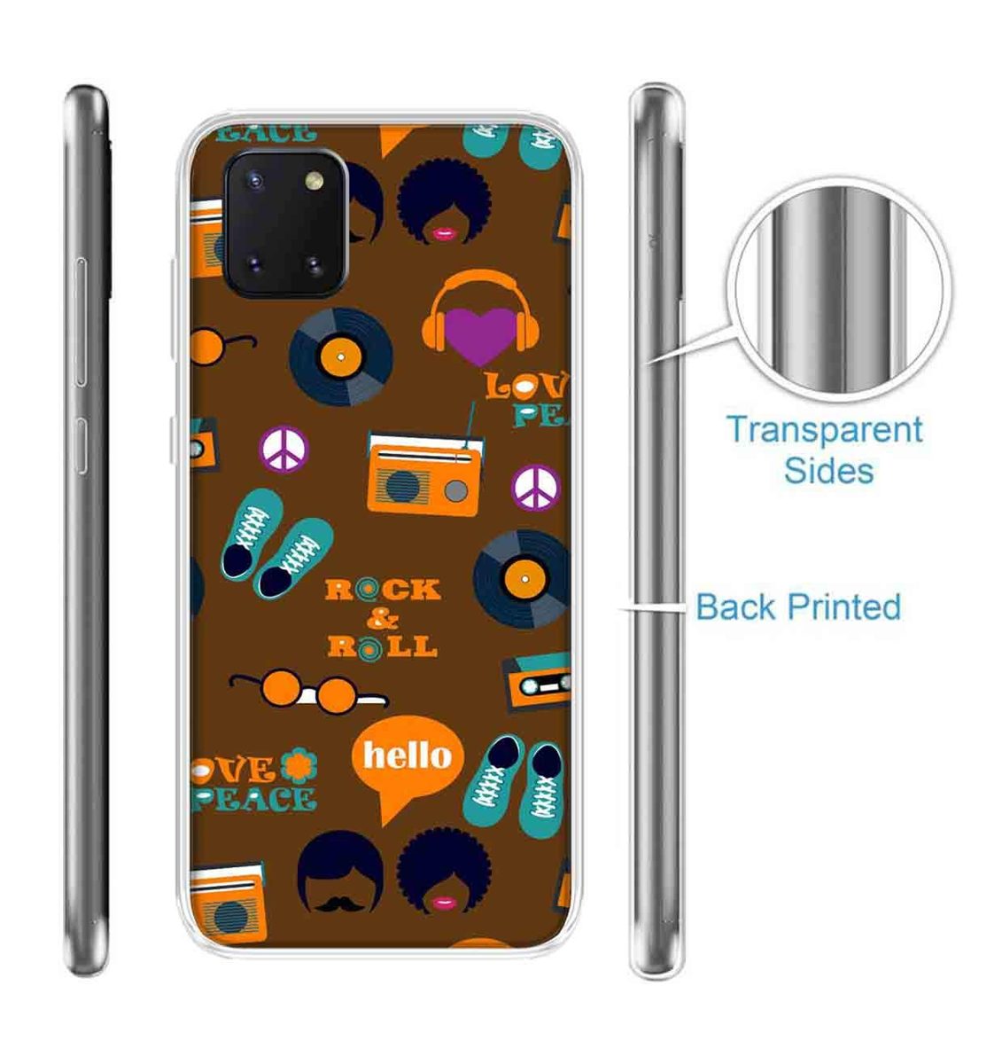 Amazon Brand - Solimo Designer Multicolor Brown Pattern Design Printed Soft Back Case Mobile Cover for Samsung Galaxy Note 10 Lite