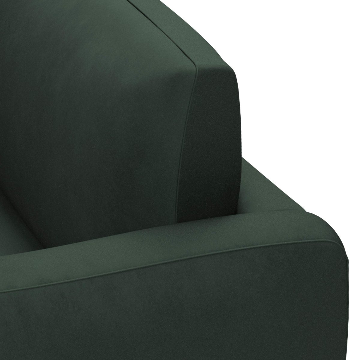 Amazon Brand – Rivet Edgewest Low Back Modern Left Sofa Chaise Sectional, 115"W, Hunter Green