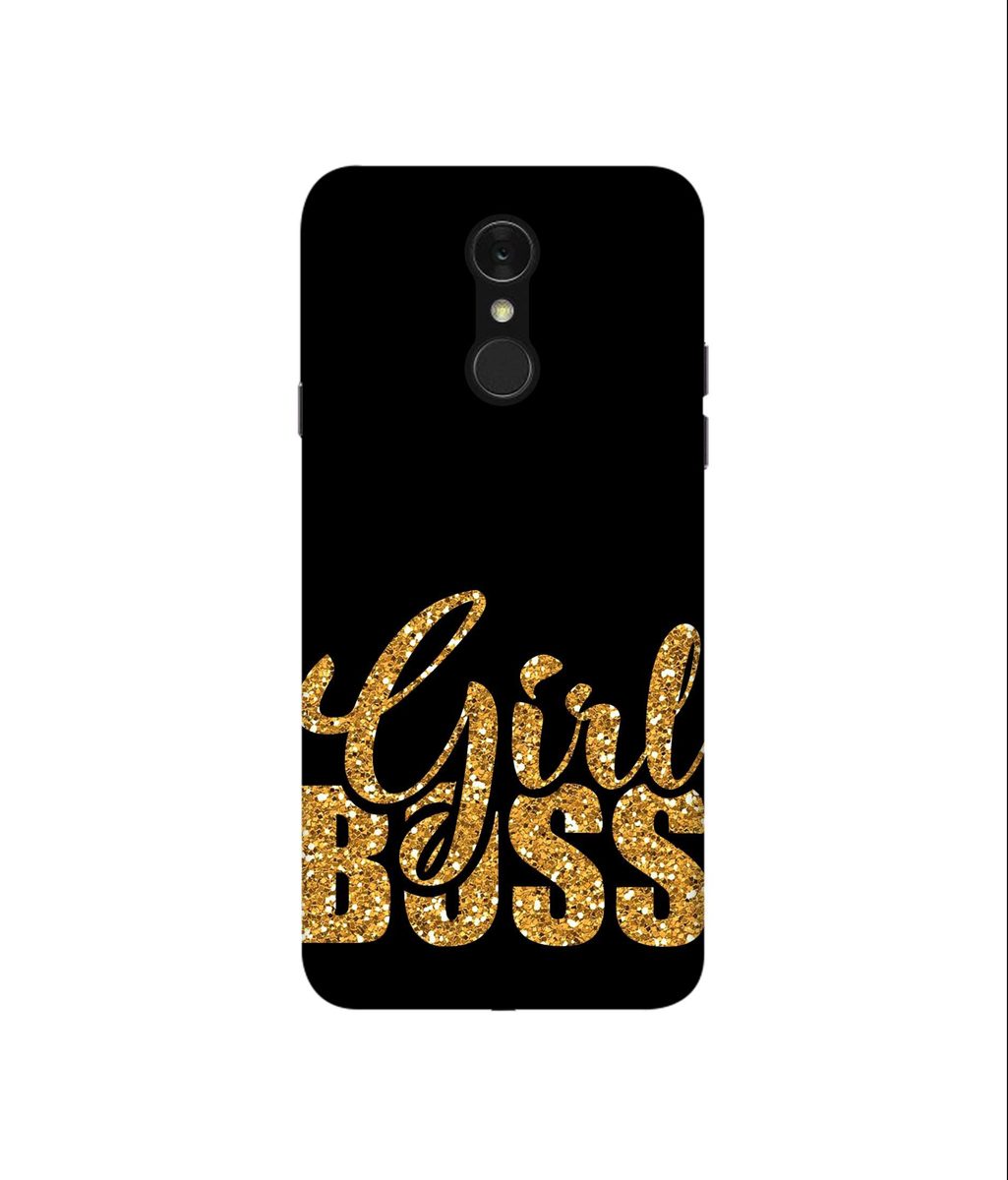Amazon Brand - Solimo Designer Sparkle Girl Boss 3D Printed Hard Back Case Mobile Cover for LG Q7
