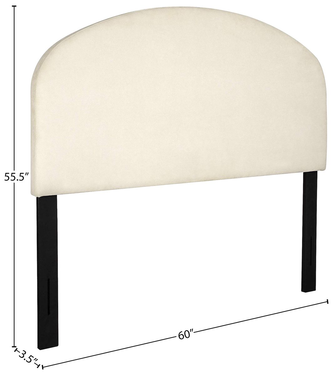Amazon Brand – Rivet Curved Upholstered Headboard, Queen, 60"W, Beige