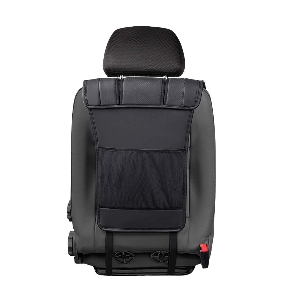 AmazonBasics Deluxe Sideless Universal Fit Leatherette Seat Cover Black SJD634567772